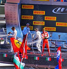 The podium celebrations Podium Italian Grand Prix 2015.jpg