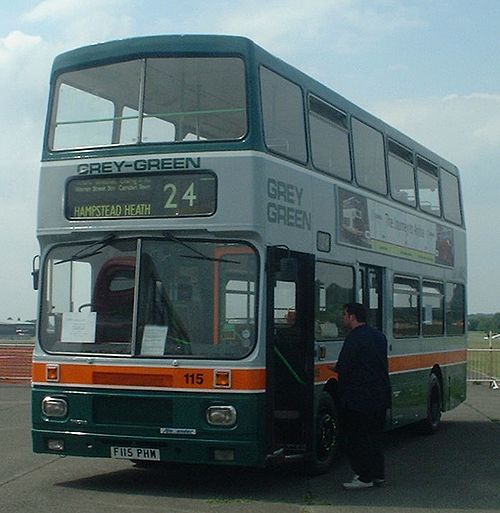 Grey-Green Alexander bodied Volvo Citybus as used on route 24