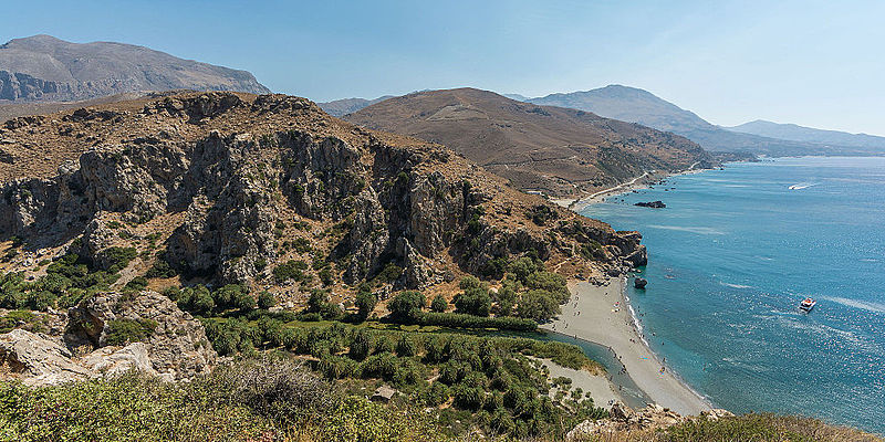 Ð¡ÑÑÐ°Ñ:Preveli Palm Beach Panorama 02.JPG