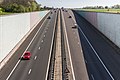 In- en uitgang van de Prinses Margriettunnel onder het Prinses Margrietkanaal door.