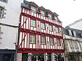 Quimper : la façade à colombages du 5, rue René Madec