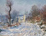 "Route de Giverny en hiver" (1885) de Claude Monet (W 968)