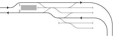 名古屋鉄道 栄生駅 構内配線略図