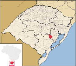 Localização de Dom Feliciano no Rio Grande do Sul