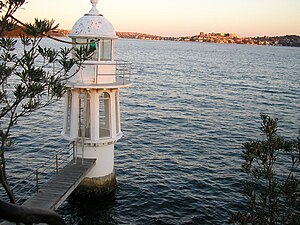 Robertson Point Light mit Fußbrücke