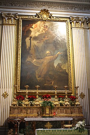 Altar-mor e "São Francisco Estigmatizado", de Francesco Trevisani