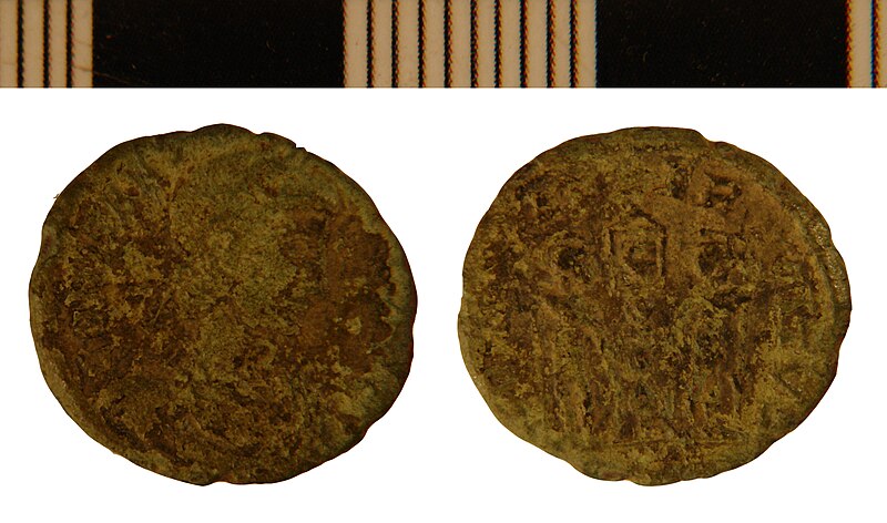 File:Roman Coin, Nummus of Constantius II from Preston (FindID 541787).jpg