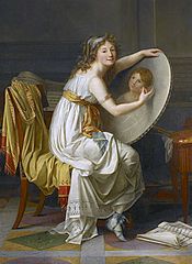 Adèle de Romance avec le portrait de sa fille, c.1799