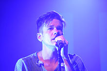 fun's Nate Ruess co-wrote the third single "Goodness Gracious" Ruess in Concert.jpg
