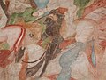 Deutsch: Schloss Runkelstein, Südtirol, Wandmalereien. Ein Ritter auf dem Pferd im Schwertkampf. English: Castle Runkelstein, South Tyrol, profane wallpaintings. A knight on horseback, fighting with a sword.