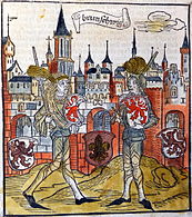 Sachsenchronik Bote 1492 Ritter der Lilienvente (Stadtbibliothek Braunschweig).JPG