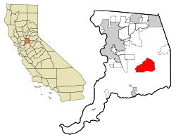 Location in Sacramento County and the state of کالیفورنیا ایالتی