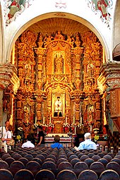 Restored altar and interior of Mission San Xavier del Bac Saint Xavier.2jpg.jpg