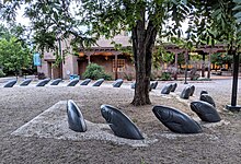 The public sculpture Santa Fe Current at City Hall Park