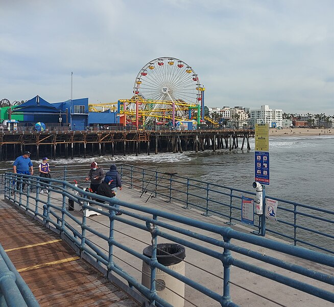 File:Santa Monica Pier view over the park.jpg