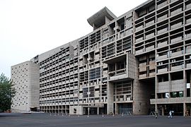 Secretariat Building (Chandigarh), 1958 (by Le Corbusier, d. 1965)