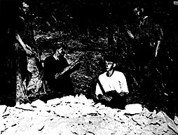 Miners working in the mine at Mount Temi (c.1909). Shale mining near Murrurundi NSW (Australian Town and Country Journal, 24 Mar 1909, Page 39).jpg