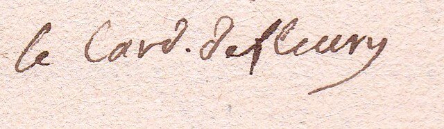 signature d'André Hercule de Fleury