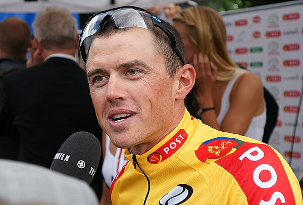 Simon Gerrans (Team Sky) after winning the 2011 Danmark Rundt