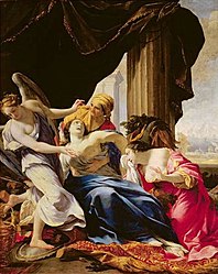 Una pintura de Simon Vouet (1641), representando la muerte de Dido.
