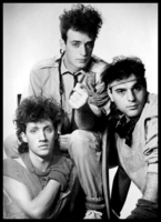 Soda Stereo in 1984. From left to right Charly Alberti, Gustavo Cerati, Zeta Bosio.