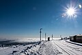 Deutsch: Sonniges Winterwetter am Brockenbahnhof