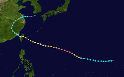 颱風蘇迪羅的路徑圖