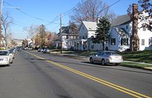 Residential neighborhood along Main Street (County Route 535) in South River