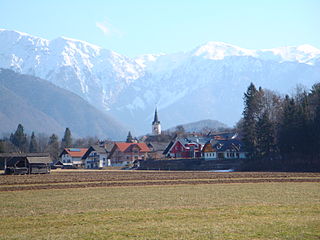 Srednja Bela Place in Upper Carniola, Slovenia