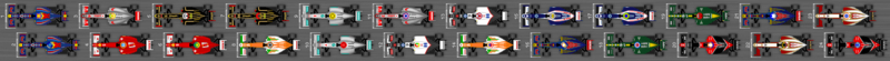 Diagrama de la parrilla de salida del Gran Premio de Corea de 2012