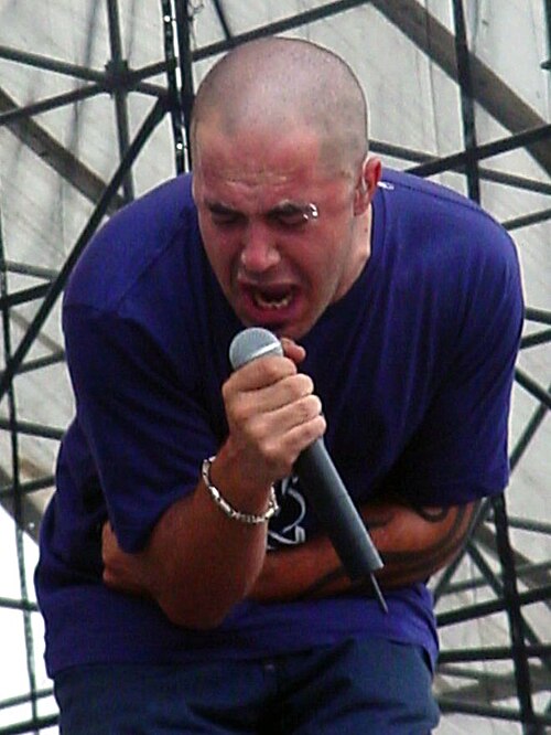 Lewis performing with Staind in 2001