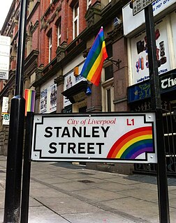 Stanley Street Quarter gay quarter in Liverpool, UK