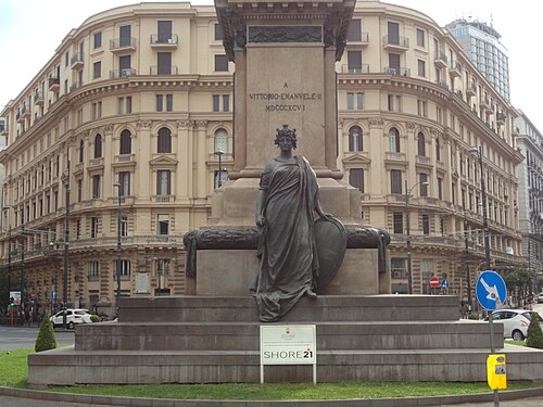 Statue of Vittorio Emanuele II in Naples