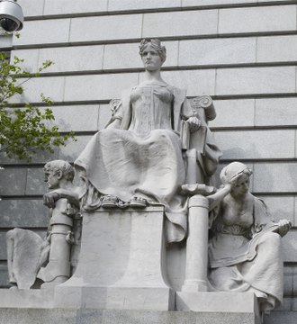 Allegorical statuary Statues, Federal Building and U.S. Courthouse, Providence, Rhode Island LCCN2010718934.tif