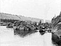 Steamboat MIRVIN ascending Five Finger Rapids on the Yukon River, Yukon Territory, circa 1898 (AL+CA 1445).jpg