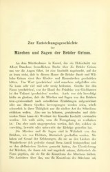 Zur Entstehungsgeschichte der Märchen und Sagen der Brüder Grimm