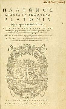 Stephanus Platonis opera quae extant omnia title.jpg