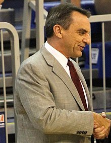 Steve Shields, as Little Rock head coach, before a game against Florida