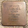 Stolperstein Bönen Ecke Bahnhofstraße Zechenstraße Laura Keil