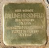 Stolperstein Bundesplatz 7 (Wilmd) Pauline Hirschfeld.jpg