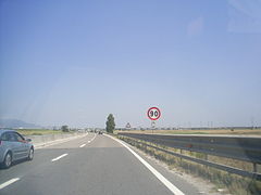 Droga FI-PI-LI w okolicach Livorno.