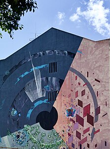 Mural by Etnik, Corn79 and RAM Etnik, Corn79, RAM 2016 urbanitewebzine.com