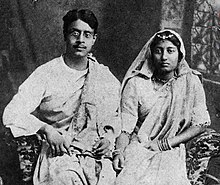Sukumar Ray and Suprabha Ray, parents of Satyajit Ray (1914) Sukumar Ray and his wife.jpg