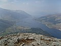 Blick vom Gipfel des Pap of Glencoe nach Westen