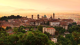 Sunrise at Bergamo old town, Lombardy, Italy.jpg