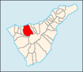 Map of Tenerife showing Icod de los Vinos