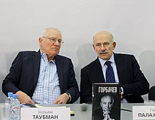 Taubman with Pavel Palazhchenko, a former interpreter for Mikhail Gorbachev