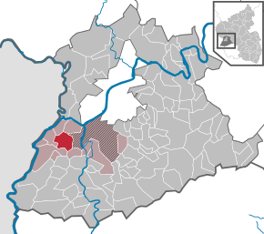 Poziția ortsgemeinde Tawern pe harta districtului Trier-Saarburg