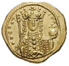 Byzantine coin showing the Empress Theodora