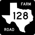 Texas Farm to Market Road 128 sign